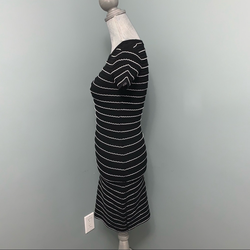 MICHAEL MICHAEL KORS ruffled Striped stretch viscose mini dress women’s size XS - Picture 6 of 13